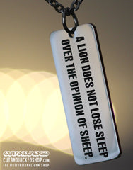 A lion does not lose sleep over the opinion of sheep - Necklace -Stainless Steel - CutAndJacked Shop