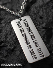 A lion does not lose sleep over the opinion of sheep - Necklace -Stainless Steel - CutAndJacked Shop