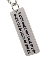 A lion does not lose sleep over the opinion of sheep - Necklace -Stainless Steel - CutAndJacked Shop