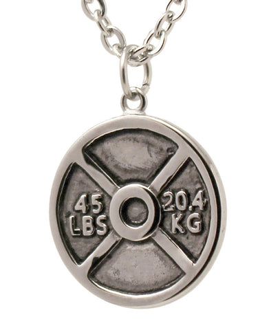 Weight Plate - Necklace - Stainless Steel