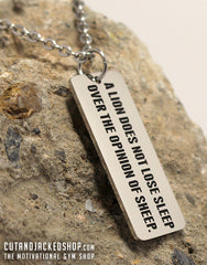 A lion does not lose sleep over the opinion of sheep - Necklace -Stainless Steel - CutAndJacked Shop