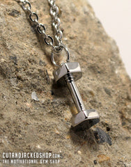 Dumbbell - Necklace - CutAndJacked Shop