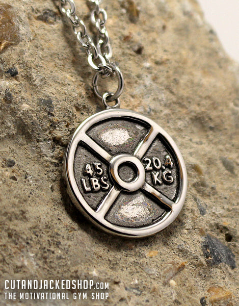 Weight plate necklace hot sale