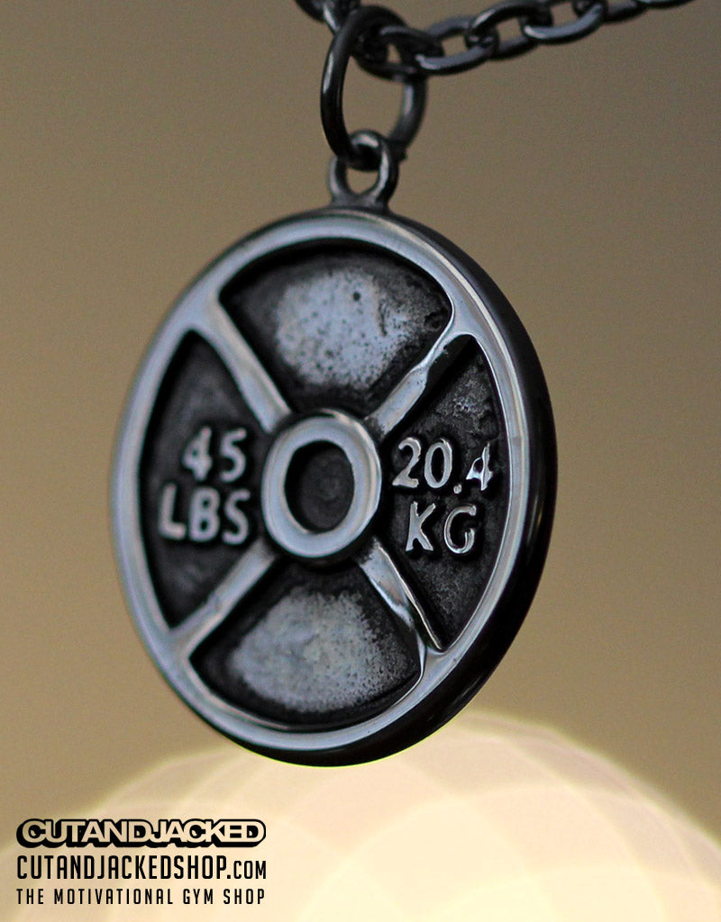 Weight Plate - Necklace - Stainless Steel - CutAndJacked Shop