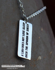 A lion does not lose sleep over the opinion of sheep - Necklace -Stainless Steel - CutAndJacked Shop