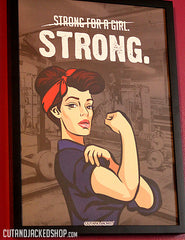 Strong For A Girl - A2 Poster - CutAndJacked Shop